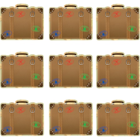 Teacher Created Resources Travel the Map Luggage Mini Accents, 36 Pieces, PK6 TCR8572